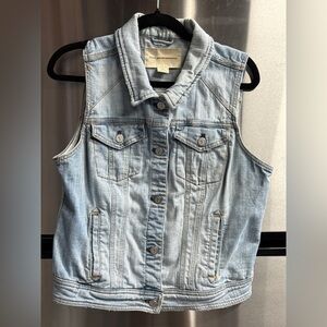 Pilcro Light Blue Denim Vest Anthropologie